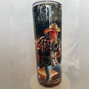 Brand New 20 oz skinny tumbler Jason Aldean Try that in a small town